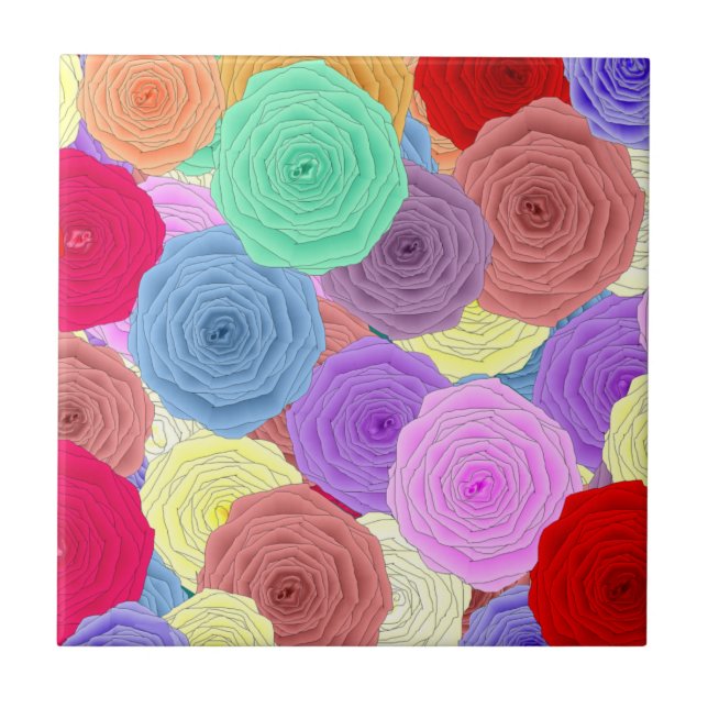 Roses Ceramic Tile (Front)