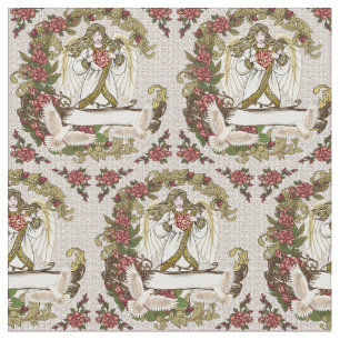 Roses Christian Angel Fabric