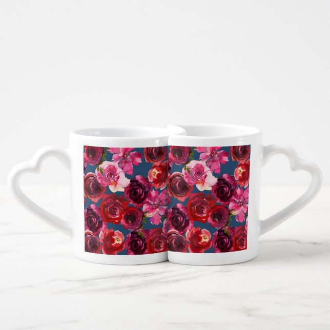 Roses Coffee Mug Set (Front Nesting)