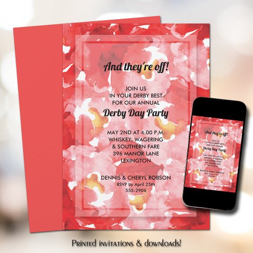 Roses Collage Derby Day Party Invitation