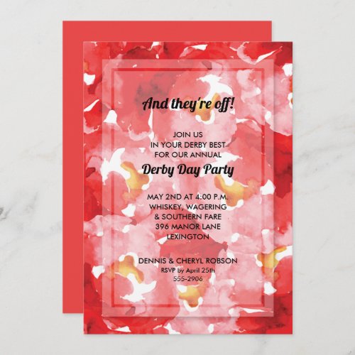 Roses Collage Derby Day Party Invitations