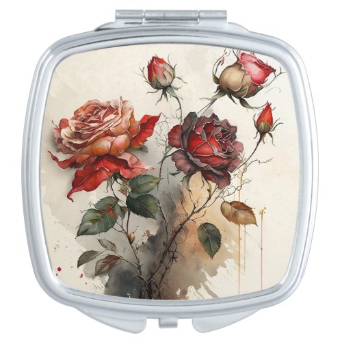 Roses Compact Mirror