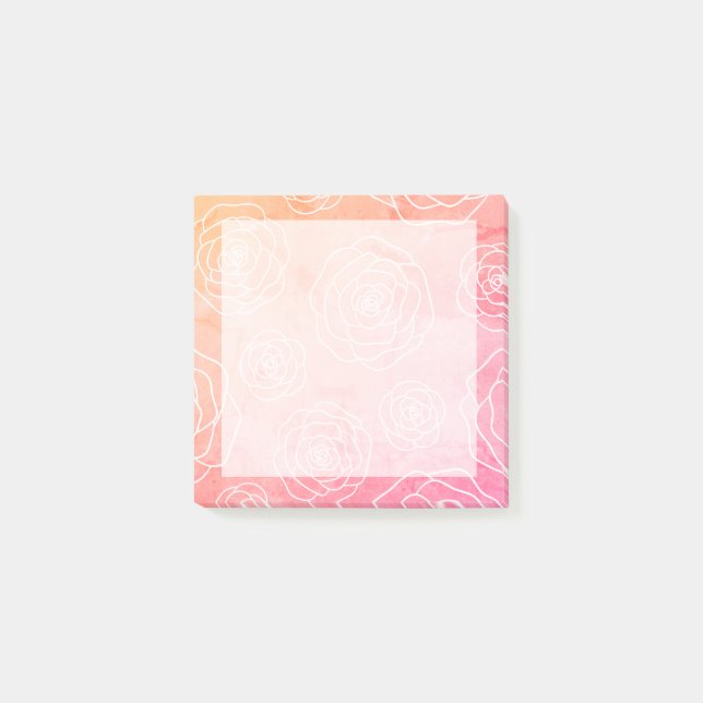 Roses Contour Post-it Notes (Front)