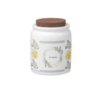 Roses cottagecore retro customized Candy Jar