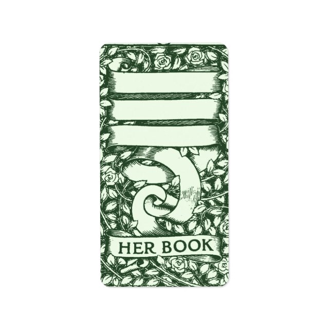 Roses Customizable Bookplate (Front)