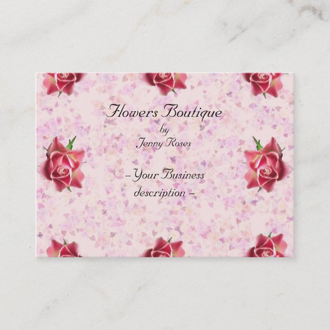Roses Deco Florist Business Card (Front)