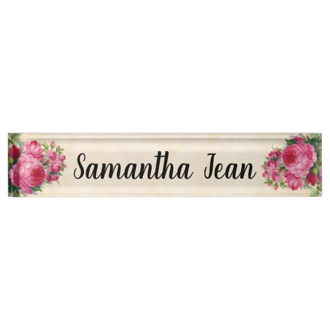 Roses Desk Name Plate (Front)