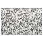 Roses drawing fabric
