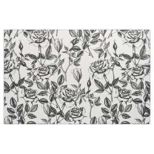 Roses drawing fabric