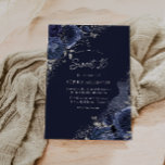 Roses & Dress Navy & Silver Sweet 16 Party Invitation<br><div class="desc">Roses & Dress Navy & Silver Sweet 16 Party Invitation

See matching collection in our store</div>