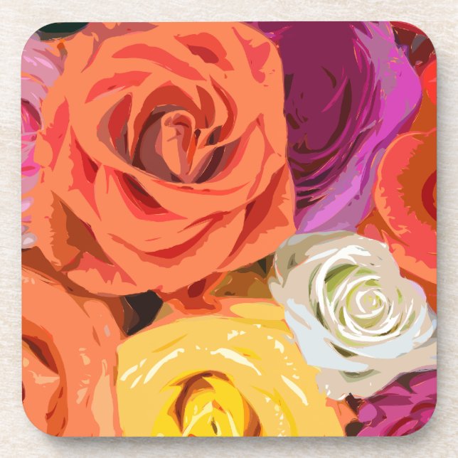 Roses Drink Coaster (Front)