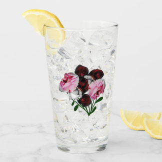 Roses Drinking Glass