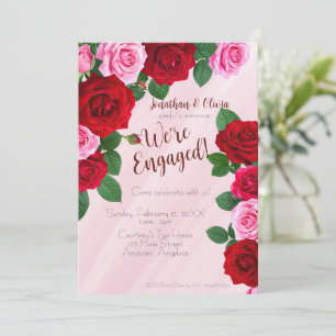 Roses Engagement Party Invitation