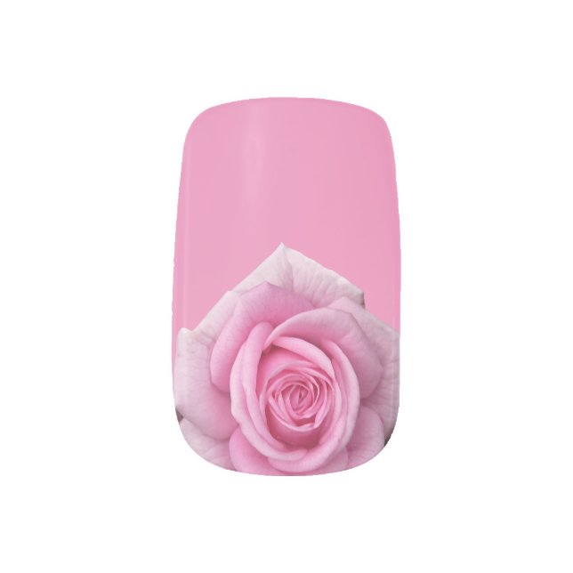 Roses Fingernail Decals Pink Rose Nail Art Decals (Right Thumb)