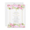 Roses Floral Baptism Christening Invitation
