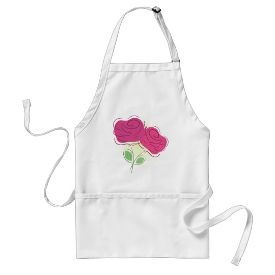 Roses Floral Decor Adult Apron