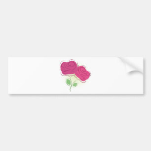 Roses Floral Decor Bumper Sticker