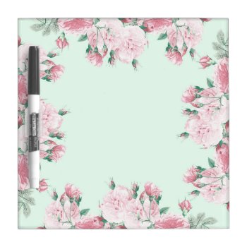 Roses Floral Dry Erase Board Shabby Chic by DecorativeHome at Zazzle