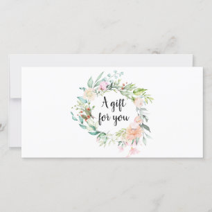 Roses Floral Garland Script Gift Certificate
