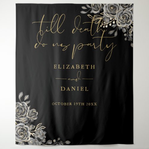 Roses Floral Party Gothic Wedding Photo Prop Tapestry