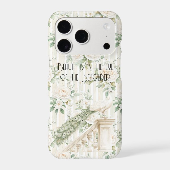 Roses Floral Peacock Beauty Is  iPhone Case (Back)