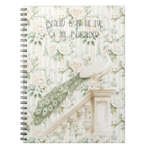 Roses Floral Peacock Beauty Is Notebook