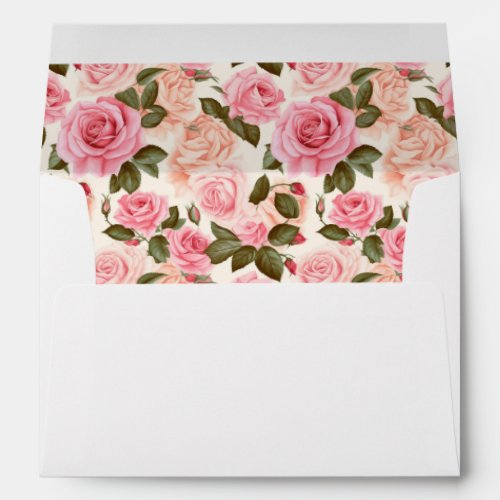 Roses Floral  Print Envelope