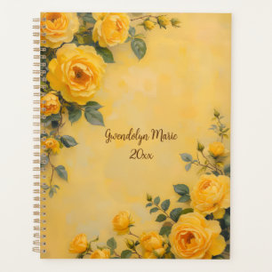 Roses Floral Spiral-Bound Planner Botanical Summer