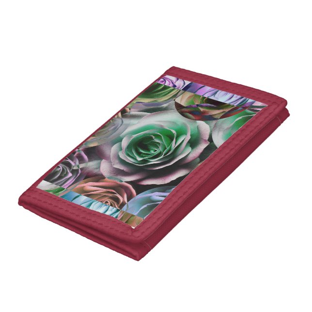 ROSES FLOWER ARTISTIC STYLE  TRIFOLD WALLET (Bottom)