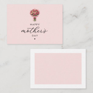 Roses Flower Bouquet Happy Mother's Day Elegant Note Card