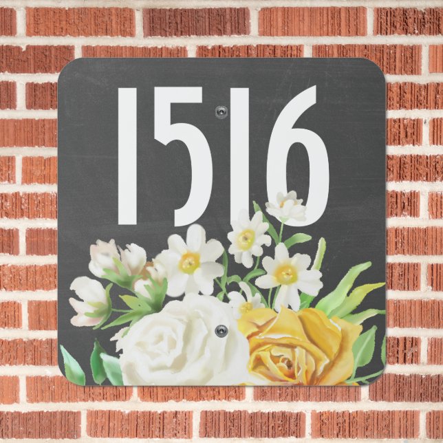 Roses Flower Make Your Own Personalized House Metal Sign (In Situ(Brick))
