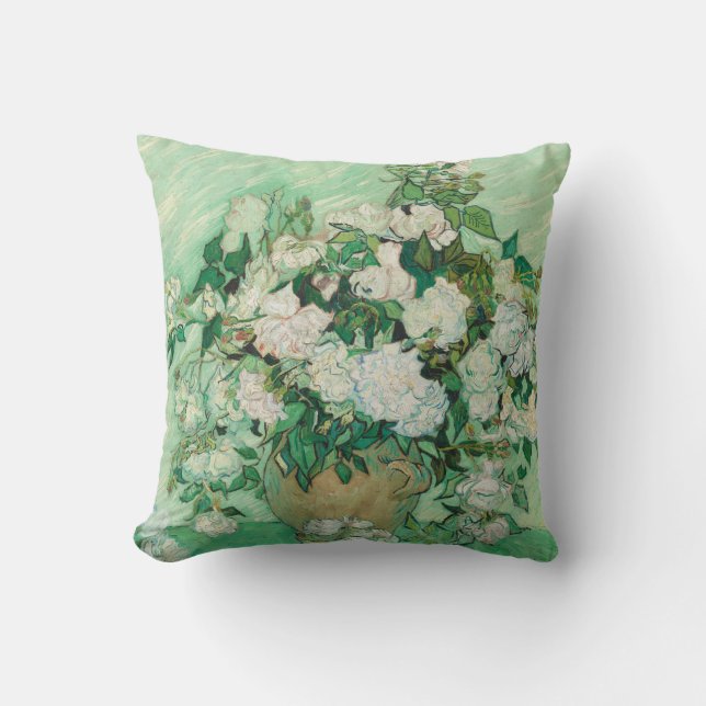 Roses - Flowers Bouquet Throw Pillow (Front)