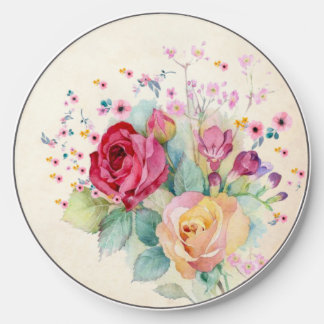 Roses flowers on Ecru Wireless Charger