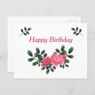 Roses for Birthday Postcard