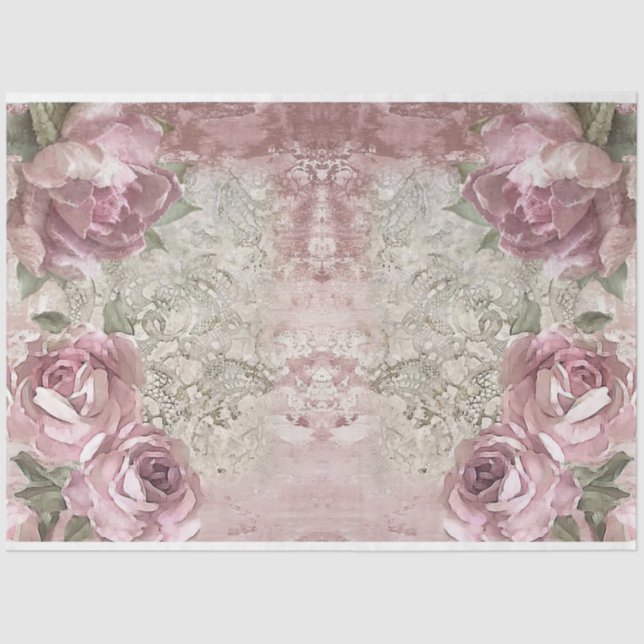 Roses for Decoupage Series Design 19 Tissue Paper (Front)