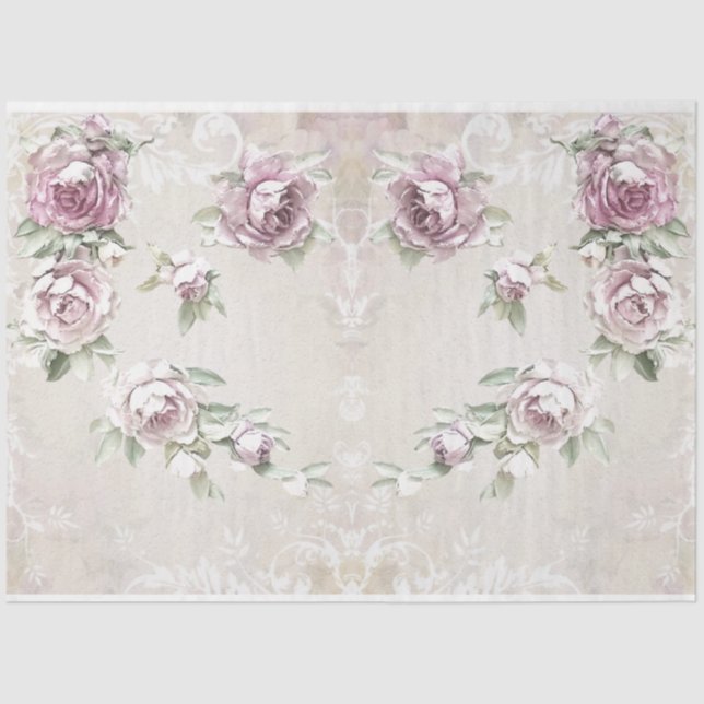 Roses for Decoupage Series Design 24 Tissue Paper (Front)