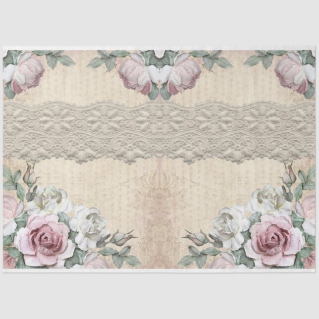 Roses for Decoupage Series Design 27 Tissue Paper (Front)