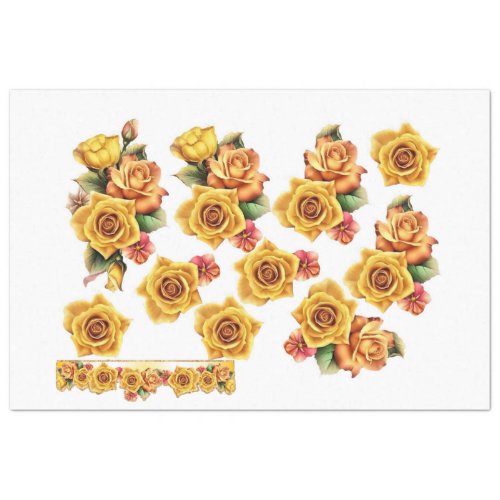 Roses for Decoupage Series Design 3 Tissue Paper