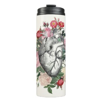 Roses For Her Heart Thermal Tumbler by aftermyart at Zazzle