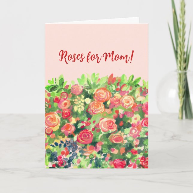Roses for Mom, Flat Card (Front)