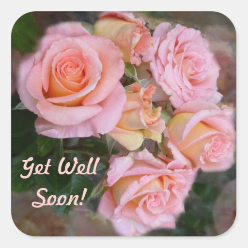 Roses for my Love ~ Get Well Stickers | Zazzle