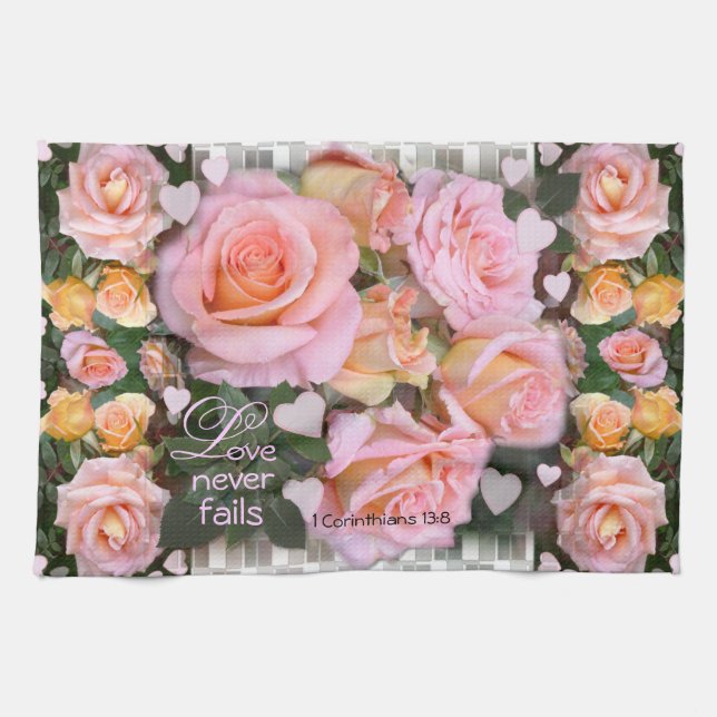 Roses for my Love ~ Kitchen Towel (Horizontal)