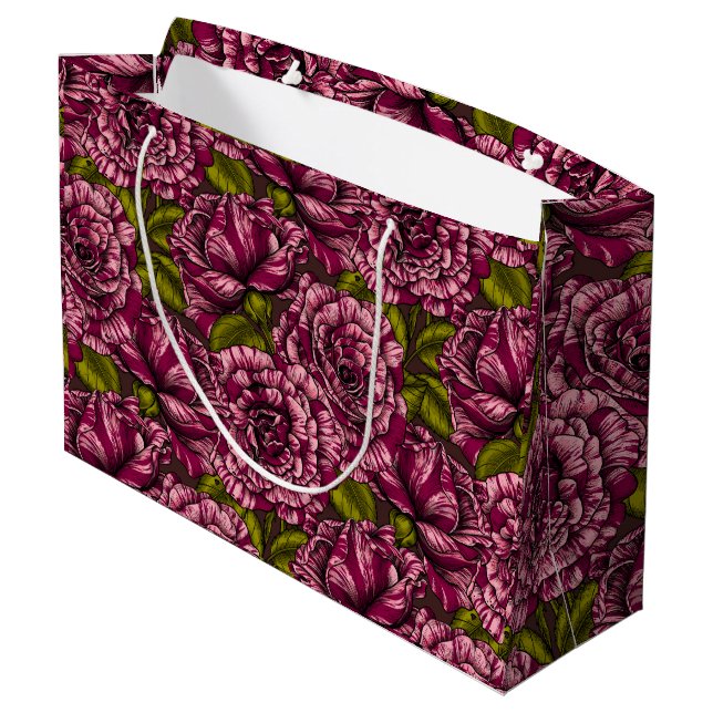 Roses for you large gift bag (Back Angled)