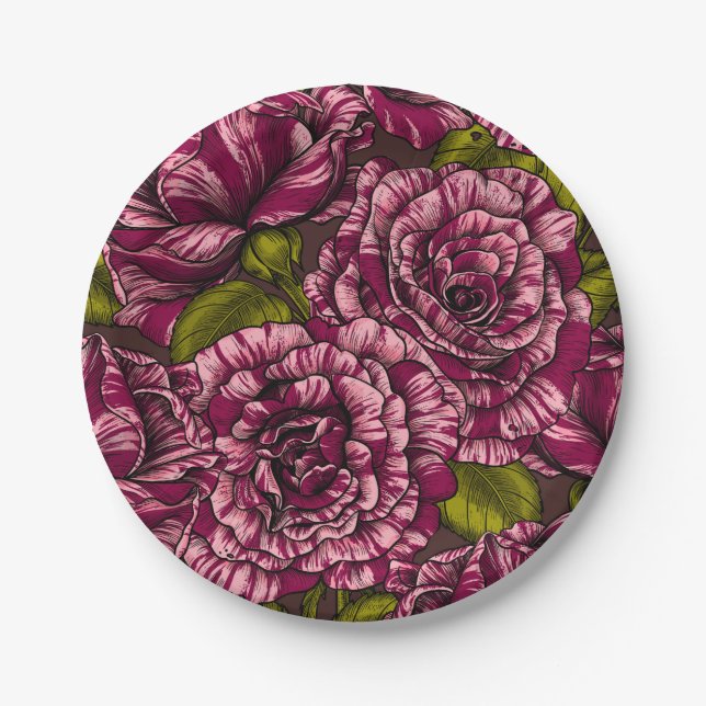 Roses for you paper plates (Front)