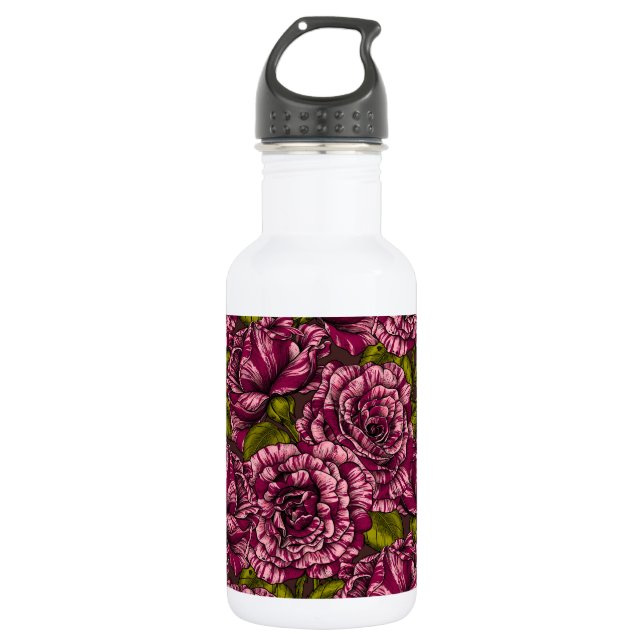 Roses for you stainless steel water bottle (Front)