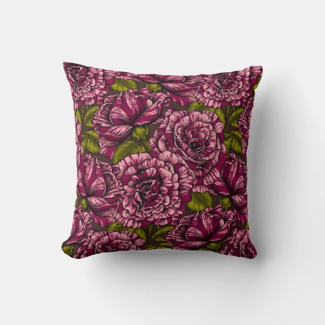 Roses for you throw pillow (Front)