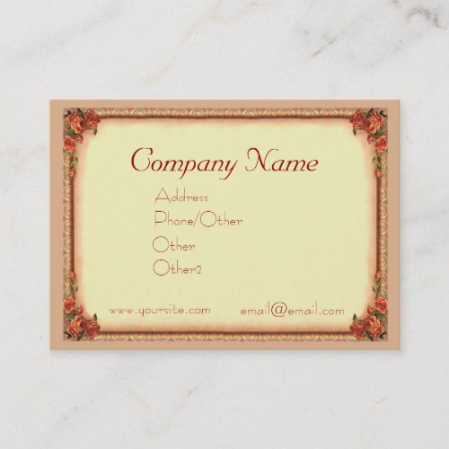 ROSES &amp; FRAME by SHARON SHARPE Business Card Templates
