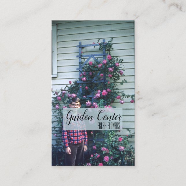 Roses Fresh Flowers Antique Business Card (Front)