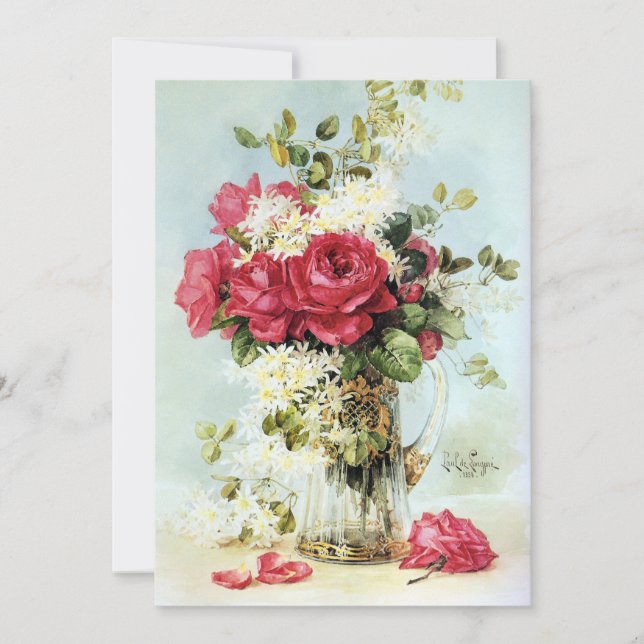 Roses Fresh from the Garden Bridal Shower Invitation (Front)