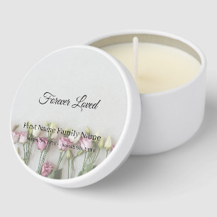 Roses funeral mini candle favors